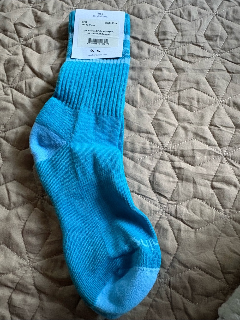 Outdoor Voices Bright Turquoise Crew Athletic Socks